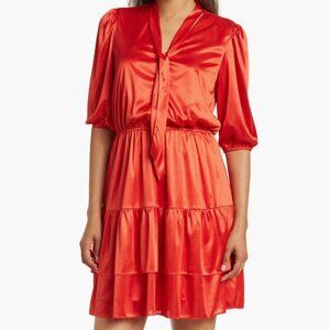 NWT Nanette Tie Neck Dress in Saffron Sun